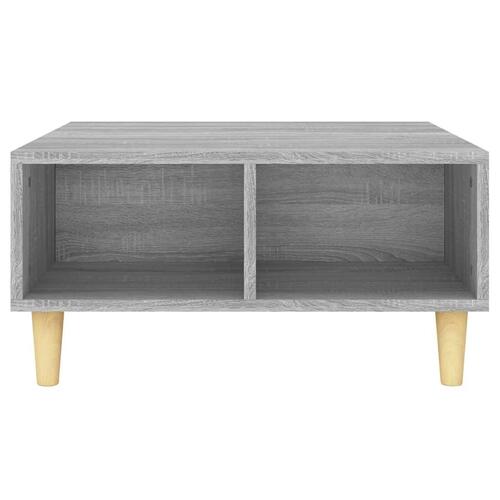 Sofabord 60x60x30 cm konstrueret træ grå sonoma-eg