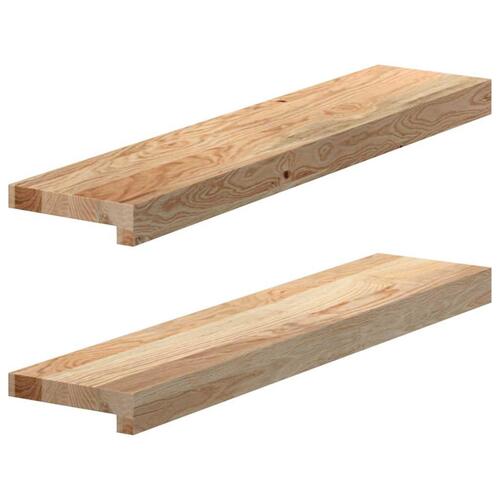 Vindueskarme 2 stk ubehandlet 70x15x2 cm massivt egetræ