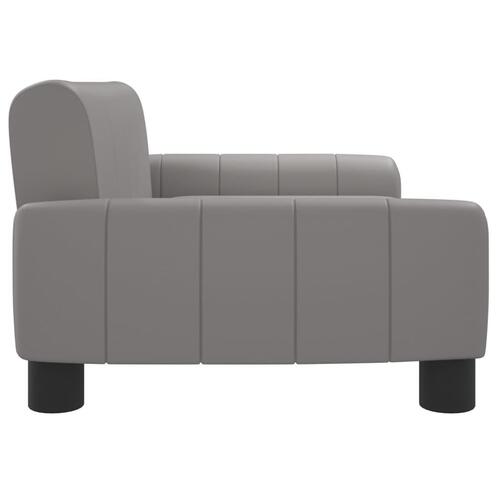 Sofa til børn 70x45x30 cm kunstlæder grå