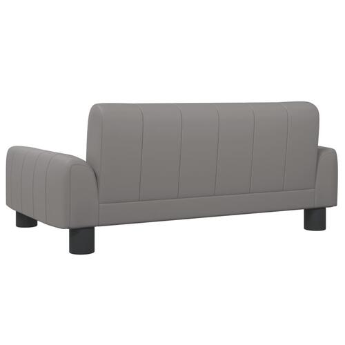 Sofa til børn 70x45x30 cm kunstlæder grå