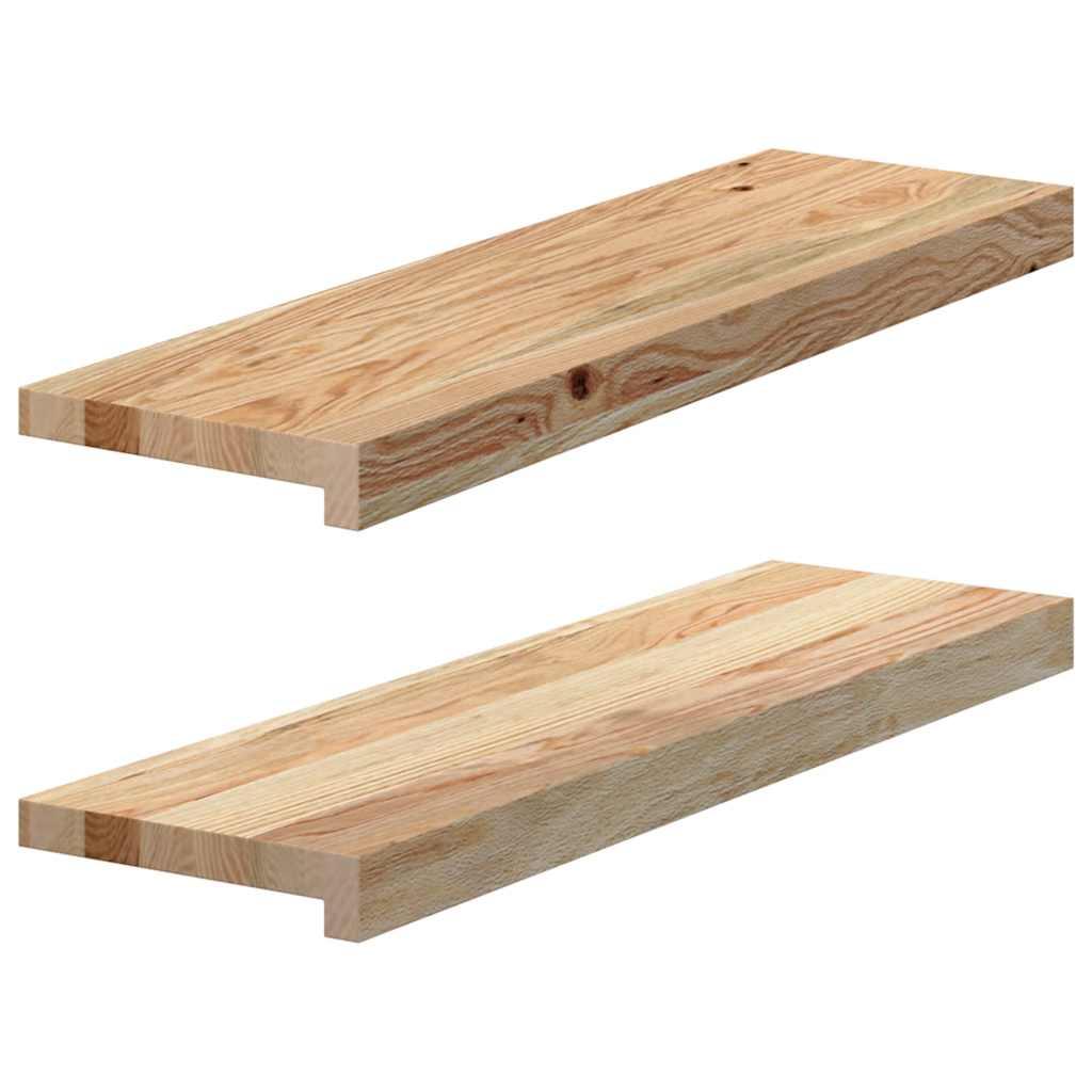Vindueskarme 2 stk ubehandlet 70x20x2 cm massivt egetræ