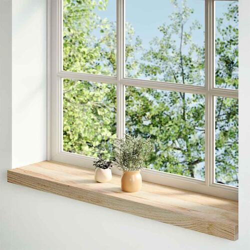 Vindueskarme 2 stk ubehandlet 70x20x2 cm massivt egetræ