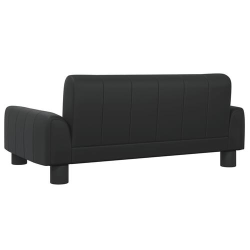 Sofa til børn 70x45x30 cm kunstlæder sort