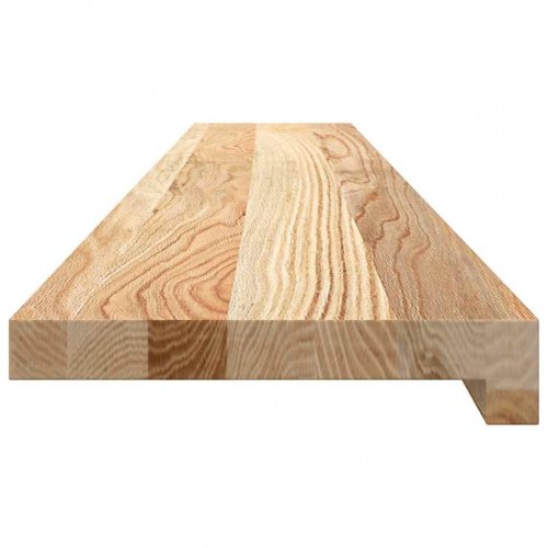 Vindueskarme 2 stk. i ubehandlet massivt egetræ - 120 x 20 x 2 cm
