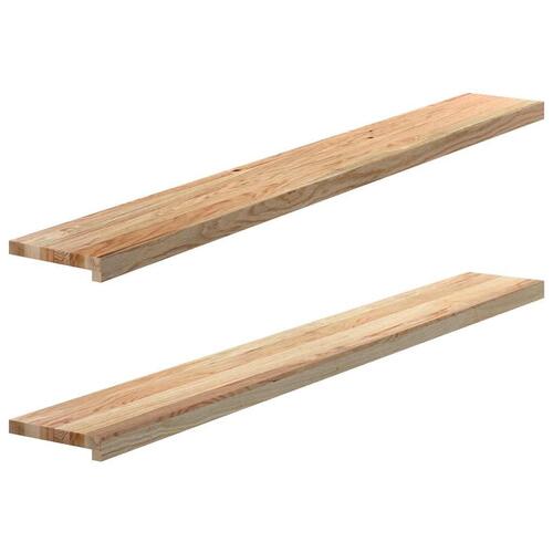 Vindueskarme 2 stk ubehandlet 160x20x2 cm massivt egetræ