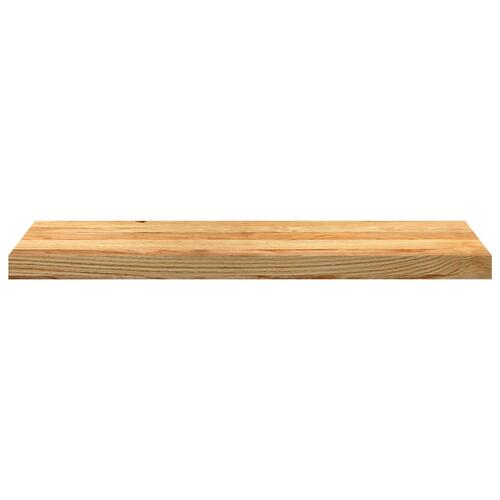 Vindueskarme 2 stk lysebrun 80x25x2 cm massivt egetræ