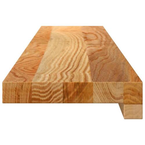 Vindueskarme 2 stk lysebrun 90x15x2 cm massivt egetræ