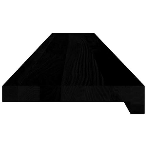 Vindueskarme 2 stk mørkebrun 120x20x2 cm massivt egetræ