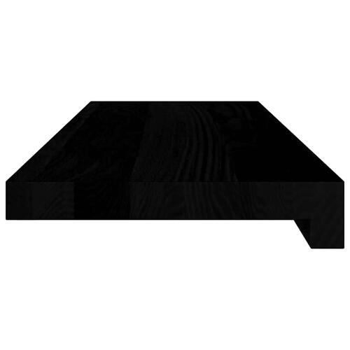 Vindueskarme 2 stk mørkebrun 70x20x2 cm massivt egetræ