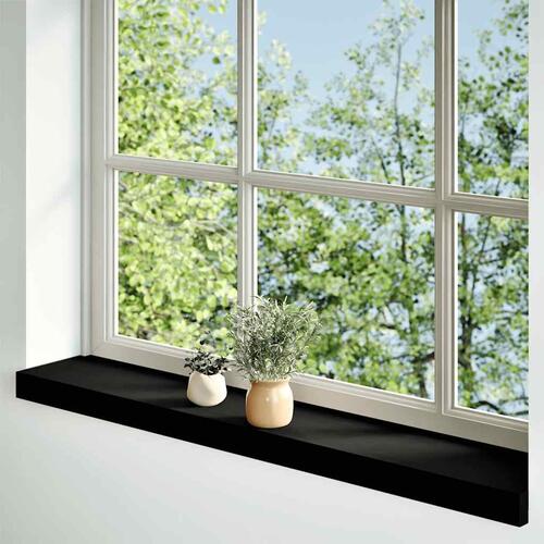 Vindueskarme 2 stk mørkebrun 70x15x2 cm massivt egetræ