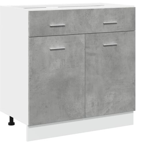Skuffeunderskab 80x46x81,5 cm spånplade betongrå