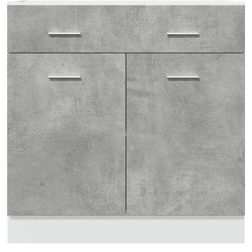 Skuffeunderskab 80x46x81,5 cm spånplade betongrå
