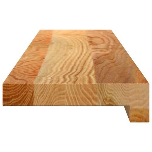 Vindueskarme 2 stk lysebrun 80x15x2 cm massivt egetræ
