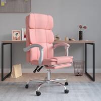 Kontorstol kunstlæder pink