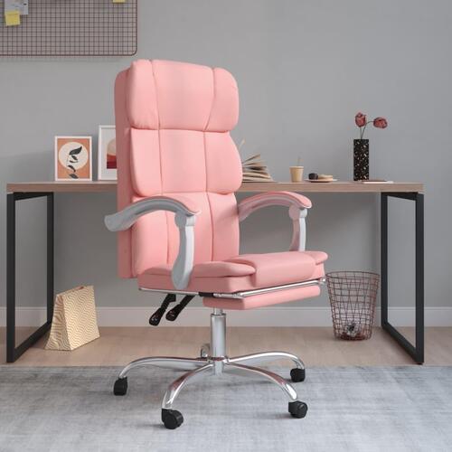 Kontorstol kunstlæder pink