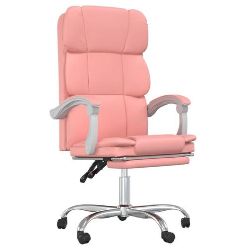 Kontorstol kunstlæder pink