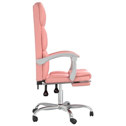 Kontorstol kunstlæder pink