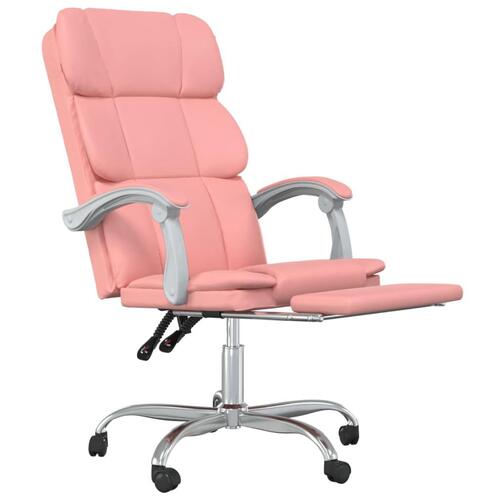 Kontorstol kunstlæder pink