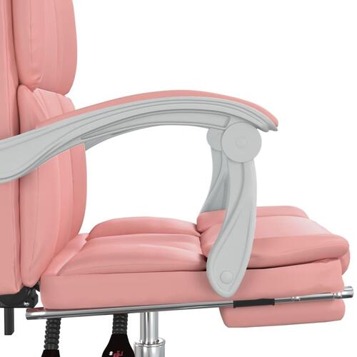 Kontorstol kunstlæder pink