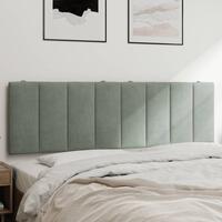 Gavlpude 160 cm velour lysegrå