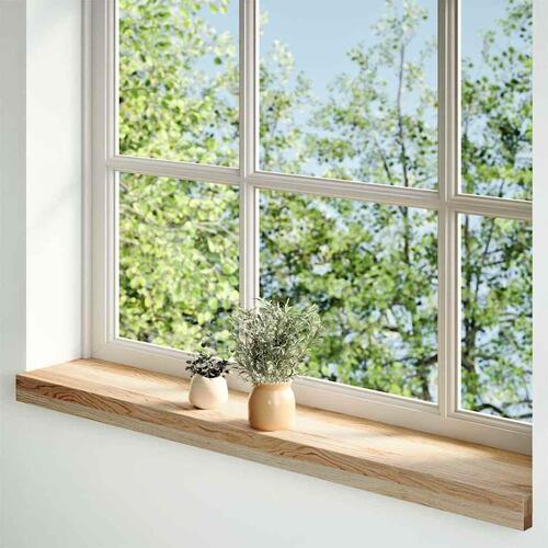 Vindueskarme 2 stk ubehandlet 80x15x2 cm massivt egetræ
