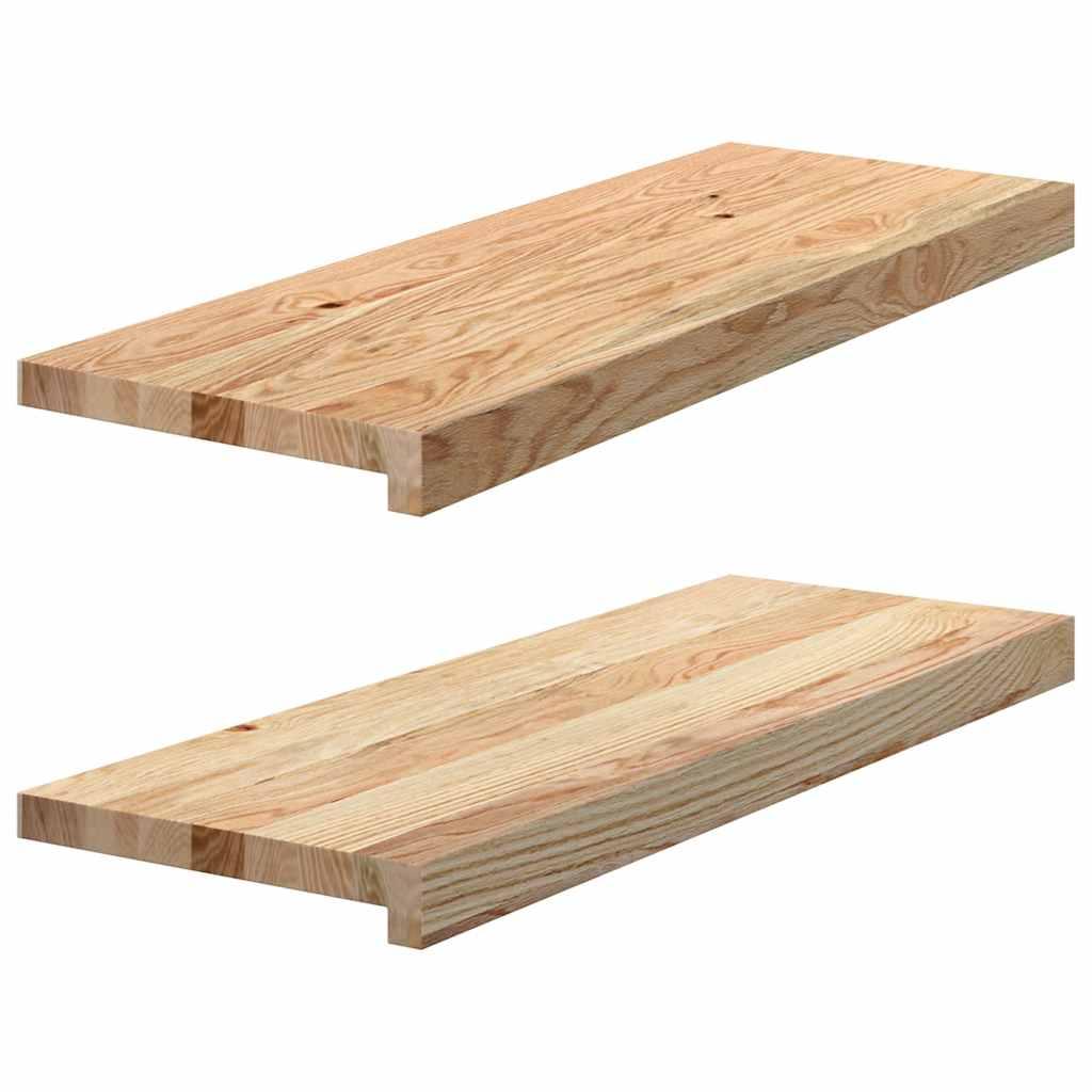 Vindueskarme 2 stk ubehandlet 70x25x2 cm massivt egetræ