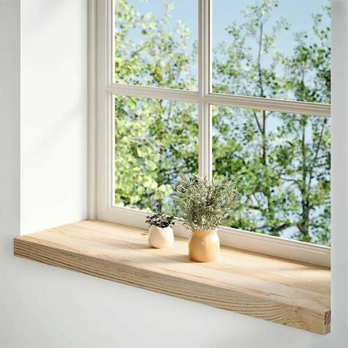 Vindueskarme 2 stk ubehandlet 70x25x2 cm massivt egetræ