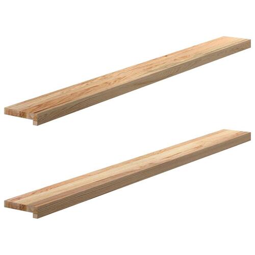 Vindueskarme 2 stk ubehandlet 160x15x2 cm massivt egetræ