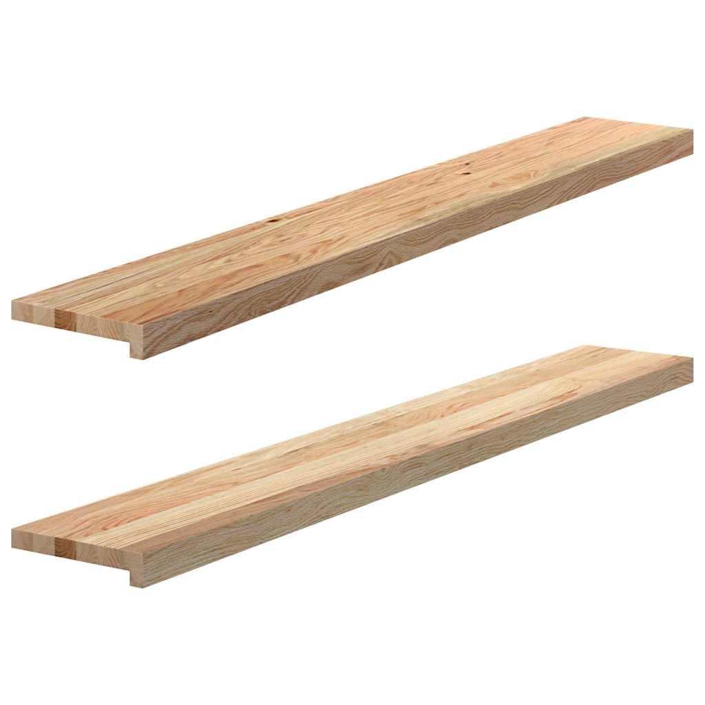 Vindueskarme 2 stk ubehandlet 140x20x2 cm massivt egetræ