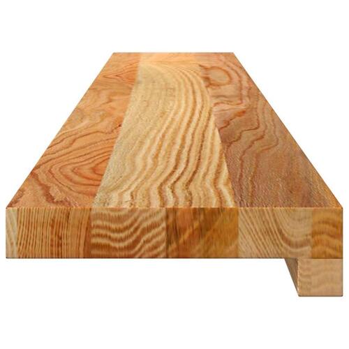 Vindueskarme 2 stk lysebrun 110x15x2 cm massivt egetræ