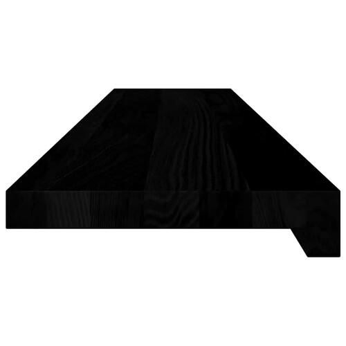 Vindueskarme 2 stk mørkebrun 100x20x2 cm massivt egetræ