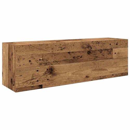 Væghængt badeværelsesskab 100x25x30 cm konstrueret træ