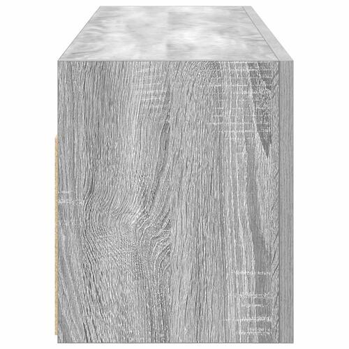Væghængt badeværelsesskab 100x25x30 cm konstrueret træ