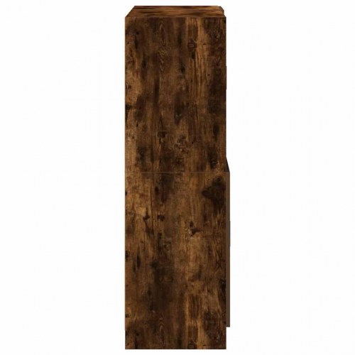 Køkkenskabssæt 2 dele konstrueret træ røget egetræsfarve