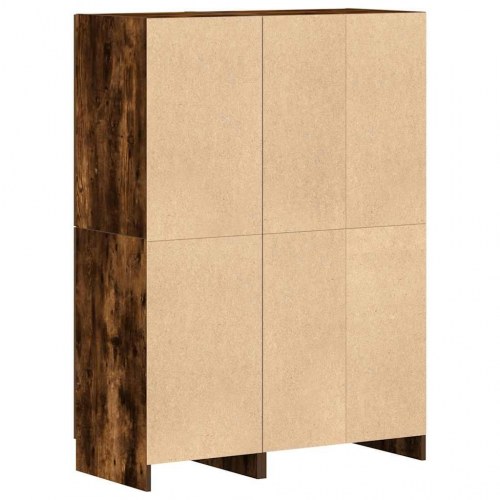 Køkkenskabssæt 2 dele konstrueret træ røget egetræsfarve