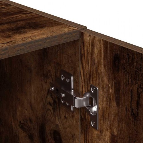 Køkkenskabssæt 2 dele konstrueret træ røget egetræsfarve