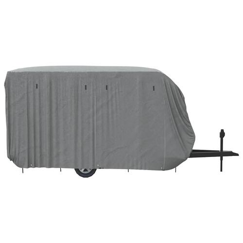 Overtræk til campingvogn 460x250x220 cm ikke-vævet stof grå