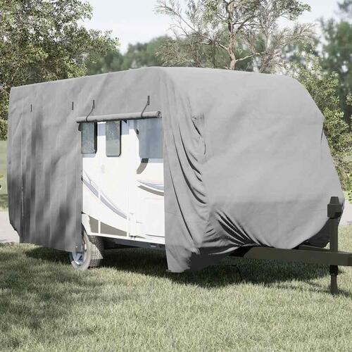Overtræk til campingvogn 610x250x220 cm ikke-vævet stof grå