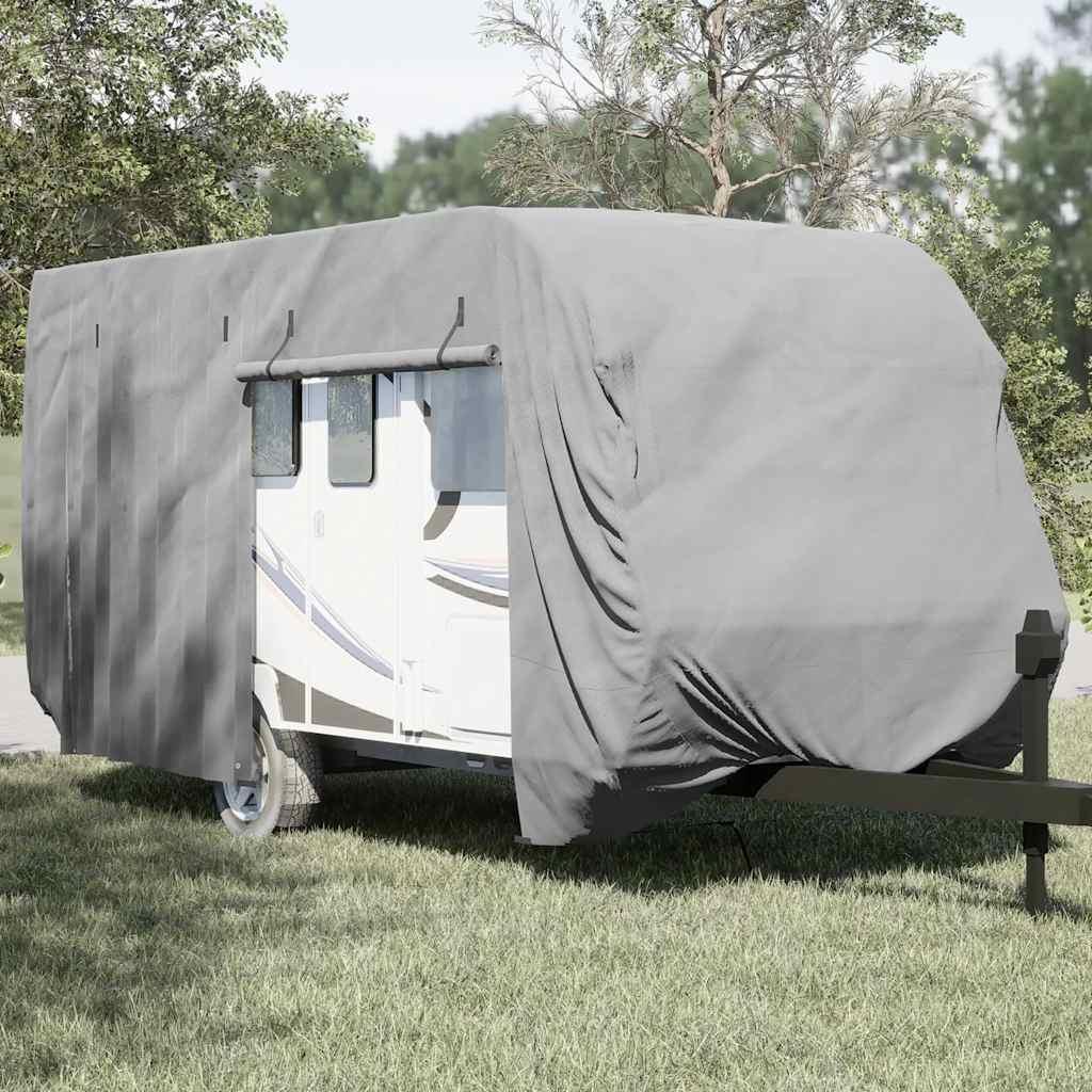 Overtræk til campingvogn 610x250x220 cm ikke-vævet stof grå