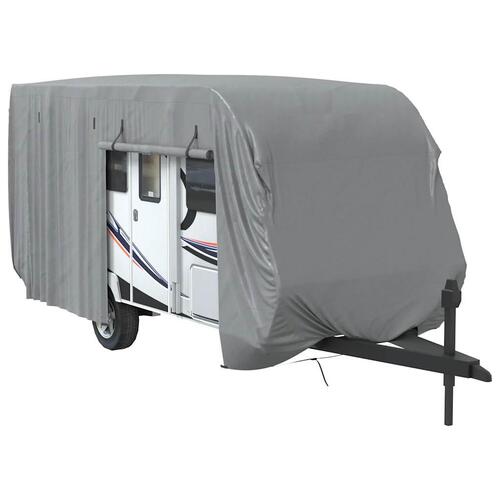 Overtræk til campingvogn 610x250x220 cm ikke-vævet stof grå