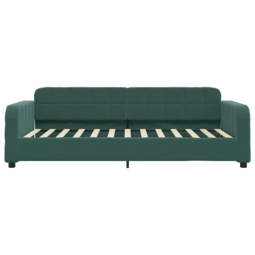 Daybed 80 × 200 cm i velour - mørkegrøn sovesofa