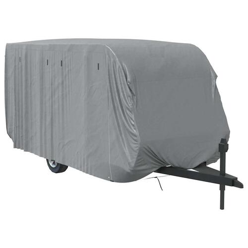 Overtræk til campingvogn 670x250x220 cm ikke-vævet stof grå