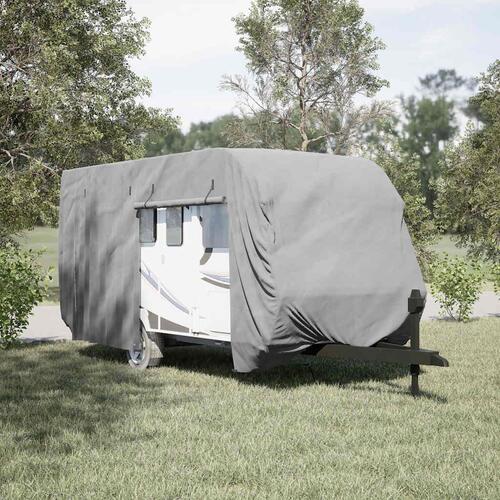 Overtræk til campingvogn 670x250x220 cm ikke-vævet stof grå
