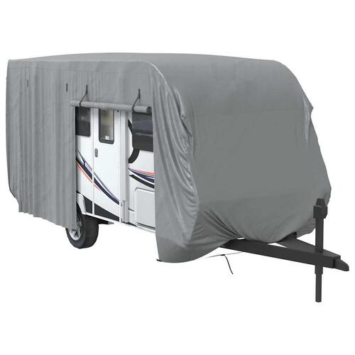Overtræk til campingvogn 670x250x220 cm ikke-vævet stof grå