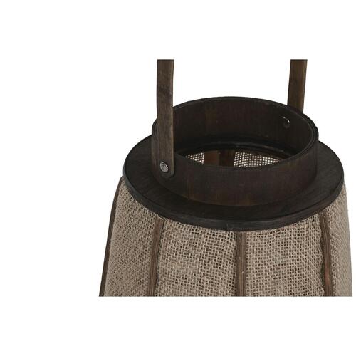 Lyseholder Home ESPRIT Natur Jute Bambus 30,5 x 30,5 x 56,5 cm