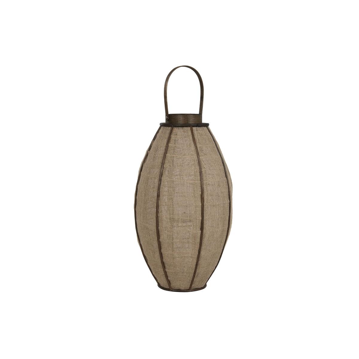 Lyseholder i natur jute og bambus - 34 × 34 × 60 cm
