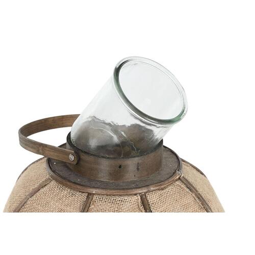 Lyseholder Home ESPRIT Natur Jute Bambus 31,5 x 31,5 x 53 cm