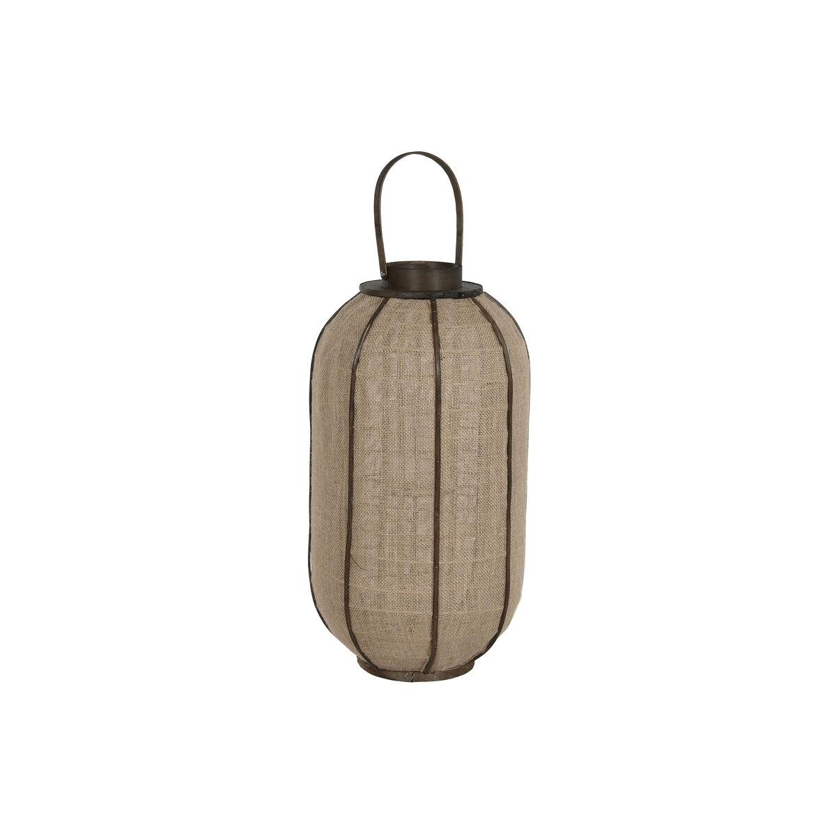 Lysholder i natur jute og bambus - 33 × 33 × 61,5 cm