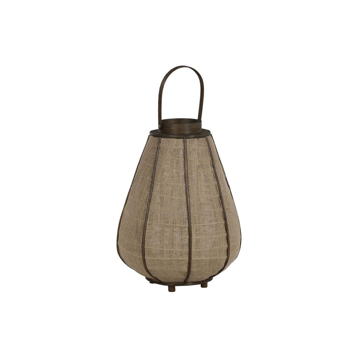 Lyseholder i natur jute og bambus - 36 × 36 × 48,5 cm