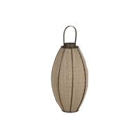 Lyseholder Home ESPRIT Natur Jute Bambus 37 x 37 x 70 cm